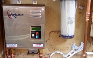 residential water heater tankless system in South Florida home