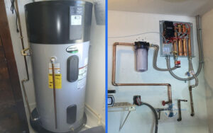 tank vs tankless water heater comparison in a South Florida home