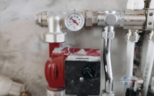 High water pressure being tested in a residential plumbing system